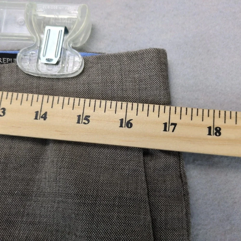 Banana Republic Tailored Slim Fit Wool Pants Men's 34x29 Taupe Gray Dress Slacks